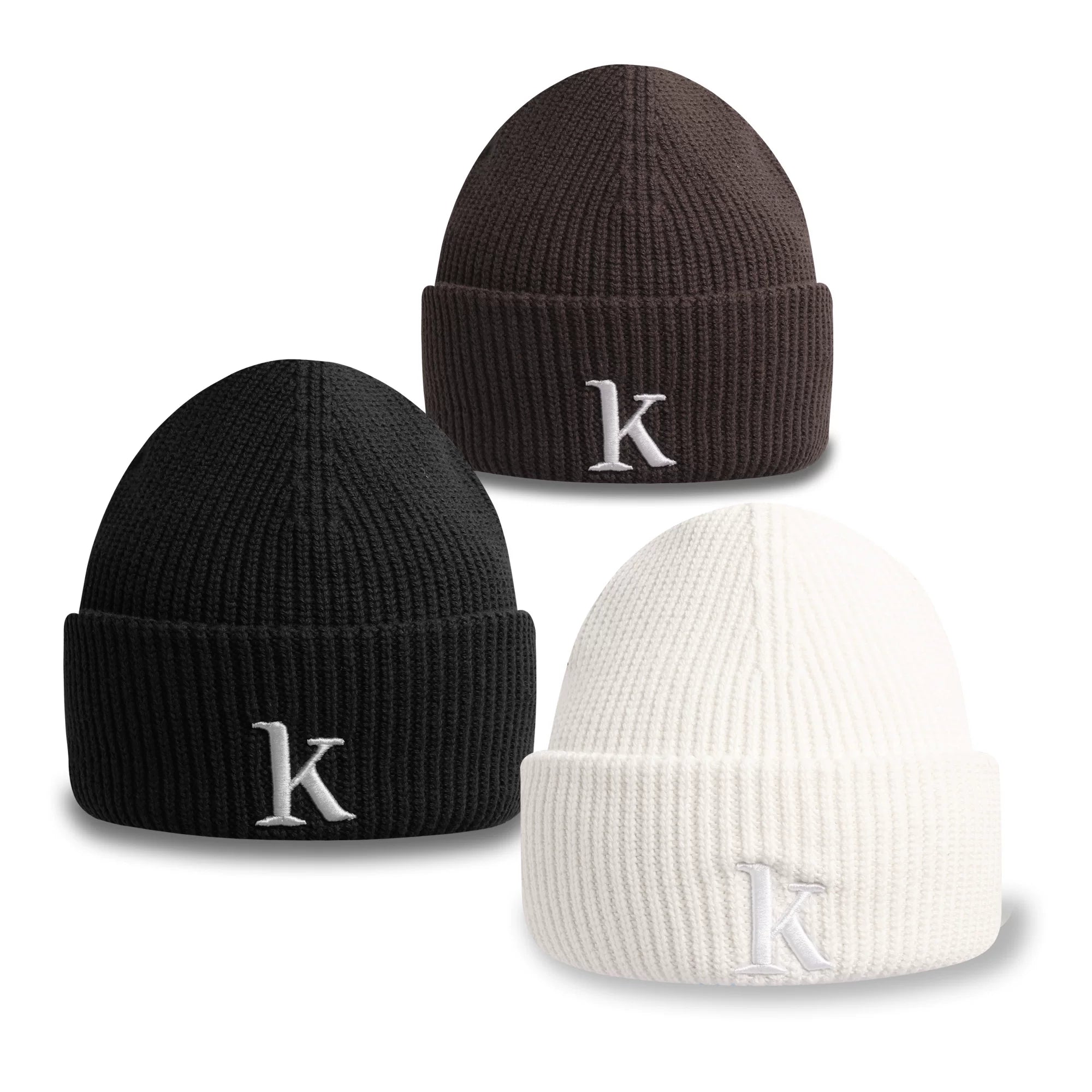 Kith Basic Embroidery K Knitted Hat Winter Warm Trendy Brand Men's and Women's Knitted Baotou Hat Street Couple Cold Hat