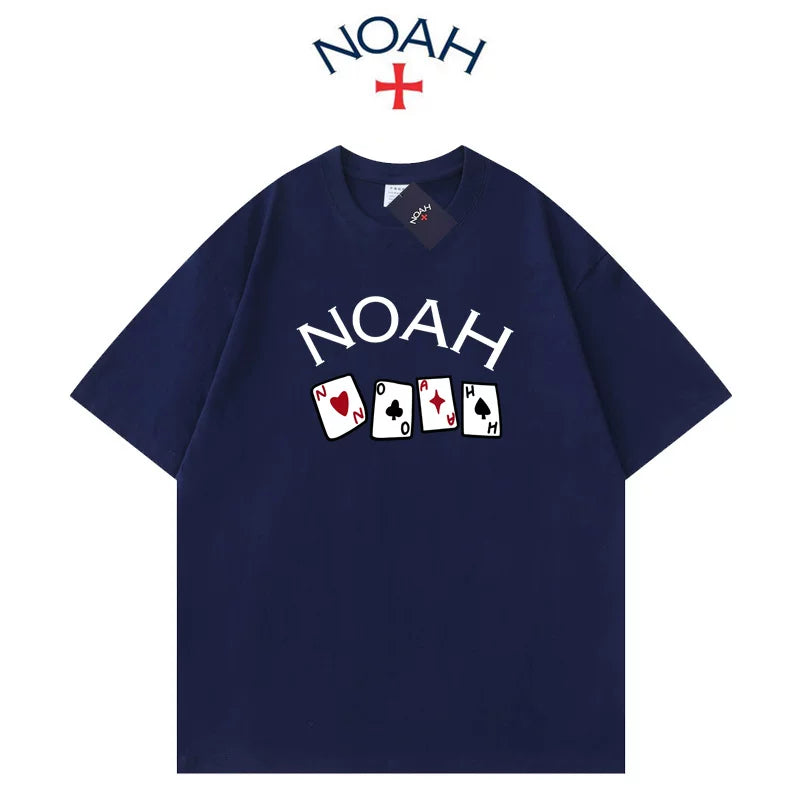 NOAH Summer 2025 New American Short sleeved T-shirt Thick, Impermeable, Loose Large Cotton Couple Half Sleeve Men and Women