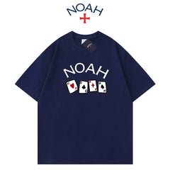 NOAH Summer 2025 New American Short sleeved T-shirt Thick, Impermeable, Loose Large Cotton Couple Half Sleeve Men and Women