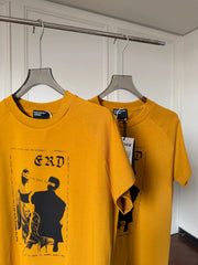 ERD Inspired Ginger Yellow Raglan Graphic Cotton Tee