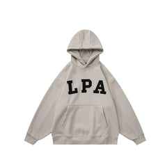 GcBrand Sweater Hoodie Retro Heavy duty Fleece Hoodie with Patchwork Embroidered Hoodie
