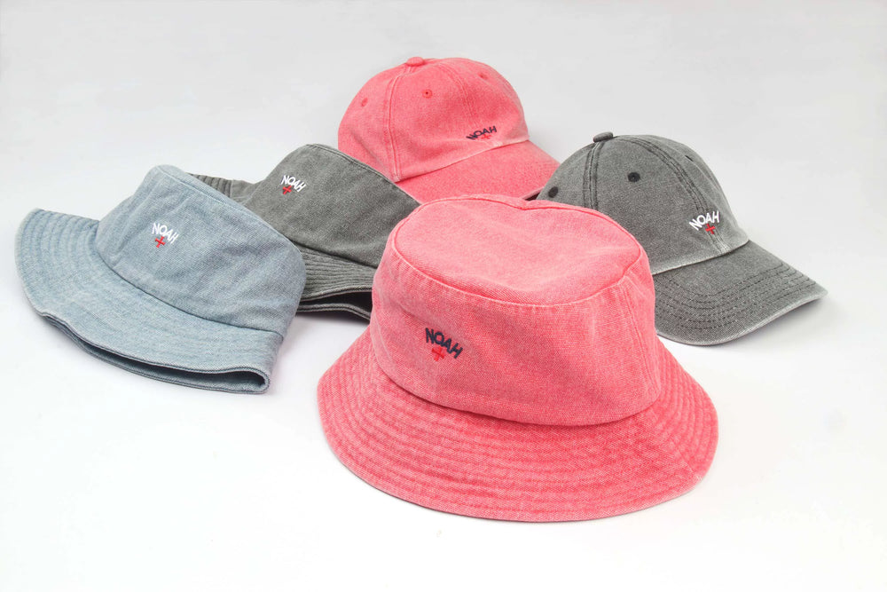 Noah 26SS Cross Washed and Embroidered Logo Canvas Couple Casual Fisherman Pot Hat Street Trendy