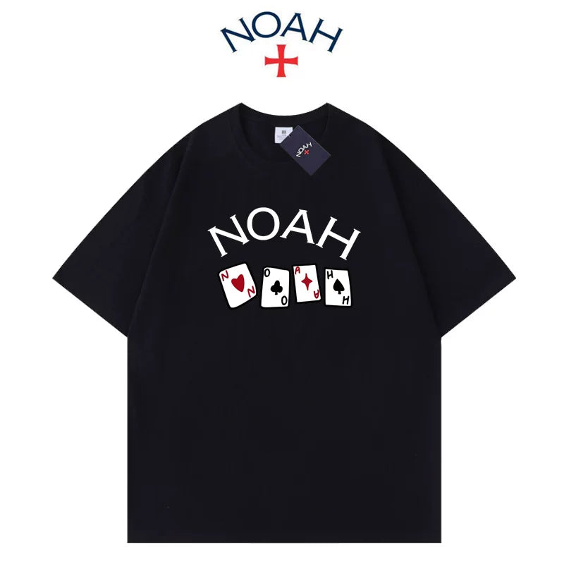 NOAH Summer 2025 New American Short sleeved T-shirt Thick, Impermeable, Loose Large Cotton Couple Half Sleeve Men and Women