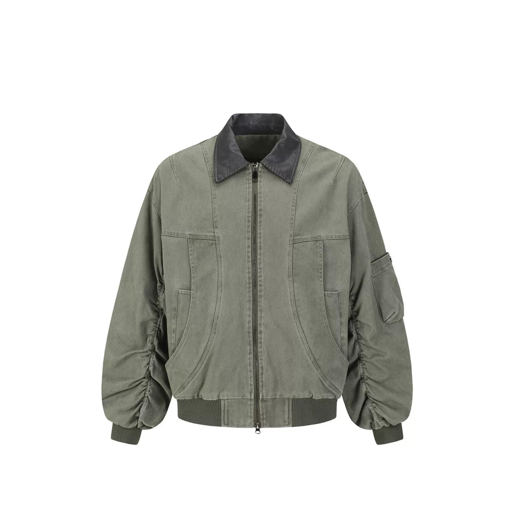 GcBrand Lab Jacket AW25 日系复古休闲宽松水洗做旧工装夹克上衣
