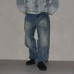 GcBrand Lab Denim Pants Retro themed Japanese handmade washed denim jeans
