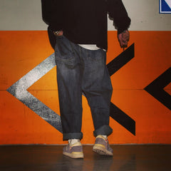 GcBrand FdbF MDNS DENIM Japanese Men's Casual Pants Devil Fish Yuwen Le Jeans Retro Trendy