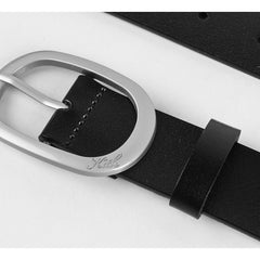 KITH pure cowhide trendy high-end clean fit retro versatile business casual needle buckle belt men's matte