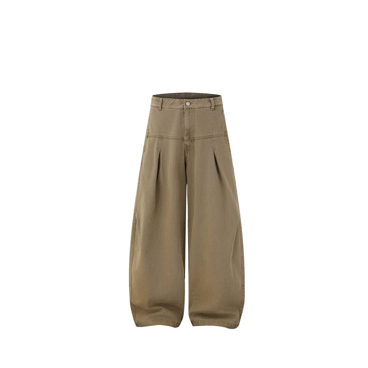 GcBrand Lab AW25 retro basic style washed and worn workwear loose pants casual curved pants