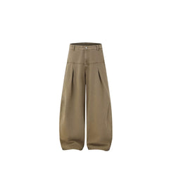 GcBrand Lab AW25 retro basic style washed and worn workwear loose pants casual curved pants