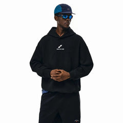 NOAH MARS American casual fashion brand two bar small label loose men's plus velvet couple hoodie hooded sweatshirt