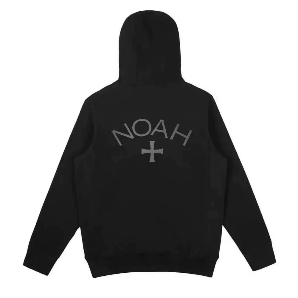NOAH first generation black soul small logo cross autumn and winter hooded couple hoodie cardigan zipper and velvet jacket for men and women