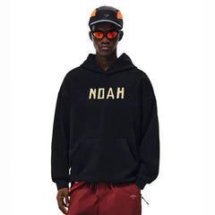 NOAH MARS niche trend brand origami splicing autumn and winter loose American casual couple trend hooded sweatshirt men