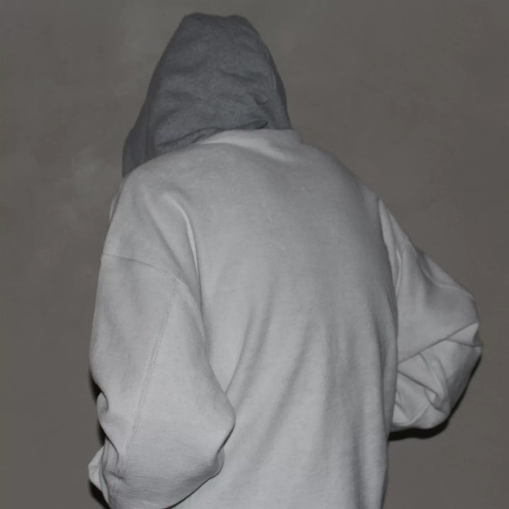 GcBrand Hoodie AW25 Heavy duty Basic Flower Grey Hoodie Retro Hoodie Hoodie with looped fabric hoodie