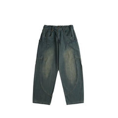 GcBrand Lab SS25 basic washed distressed design curved denim jeans