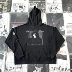 ERD melancholic Washed Fleece Oversized Graphic Hoodie