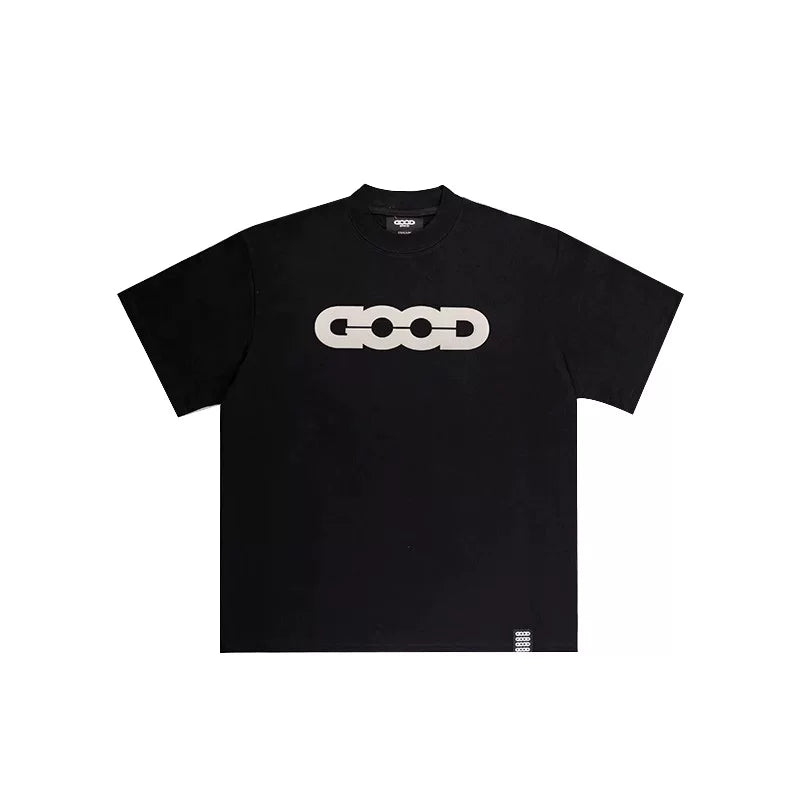 Wang Sulong's Good Foam Printed Basic 320G Heavy Cotton Summer Trendy Short Sleeve T-shirt for Men and Women