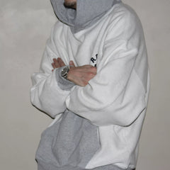 GcBrand Hoodie AW25 Heavy duty Basic Flower Grey Hoodie Retro Hoodie Hoodie with looped fabric hoodie