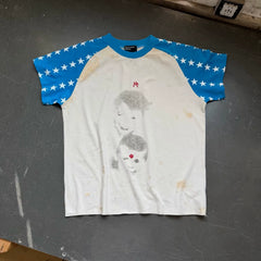 ERD's melancholic Distressed Star Raglan Graphic Tee