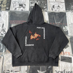 ERD melancholic Washed Fleece Oversized Graphic Hoodie