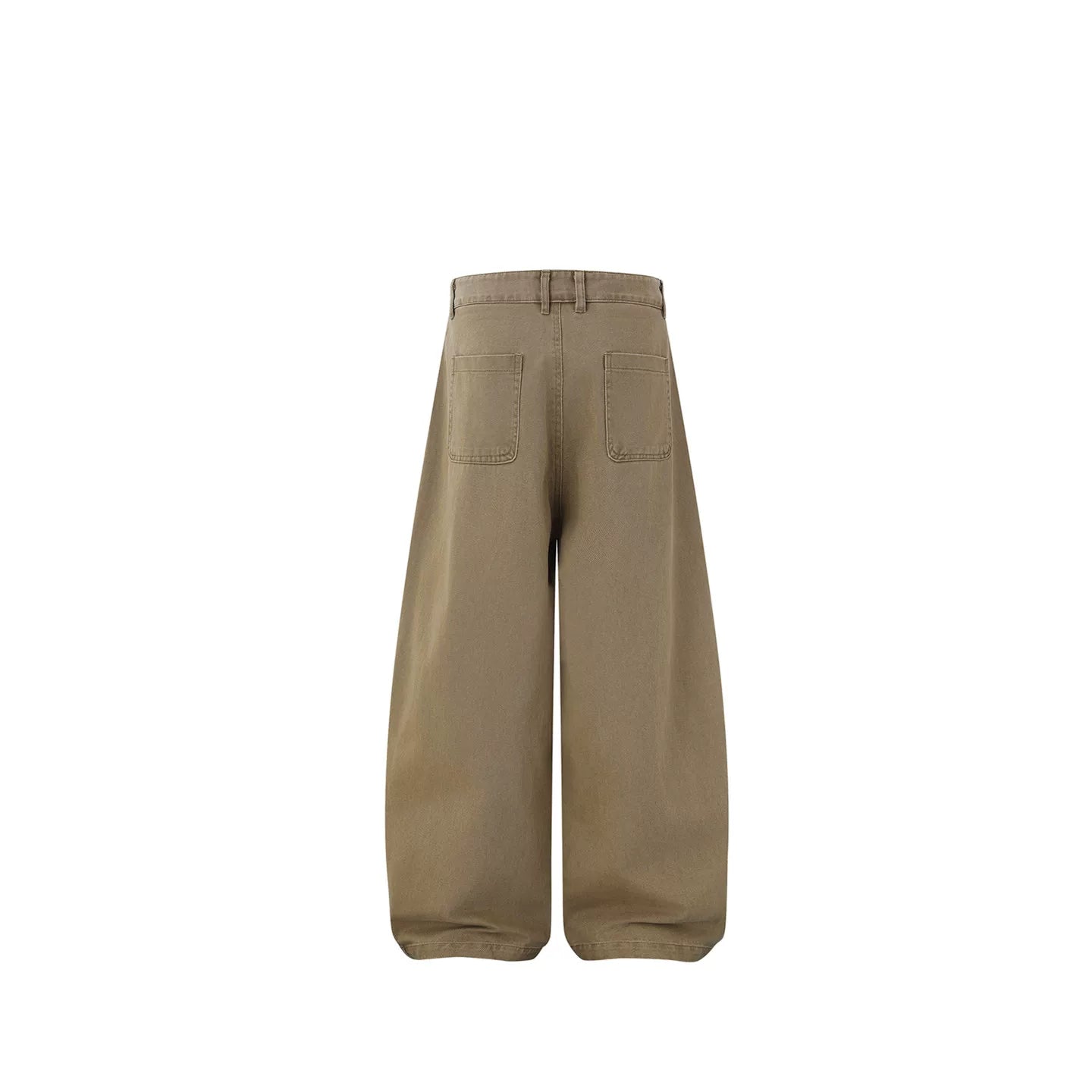 GcBrand Lab AW25 retro basic style washed and worn workwear loose pants casual curved pants