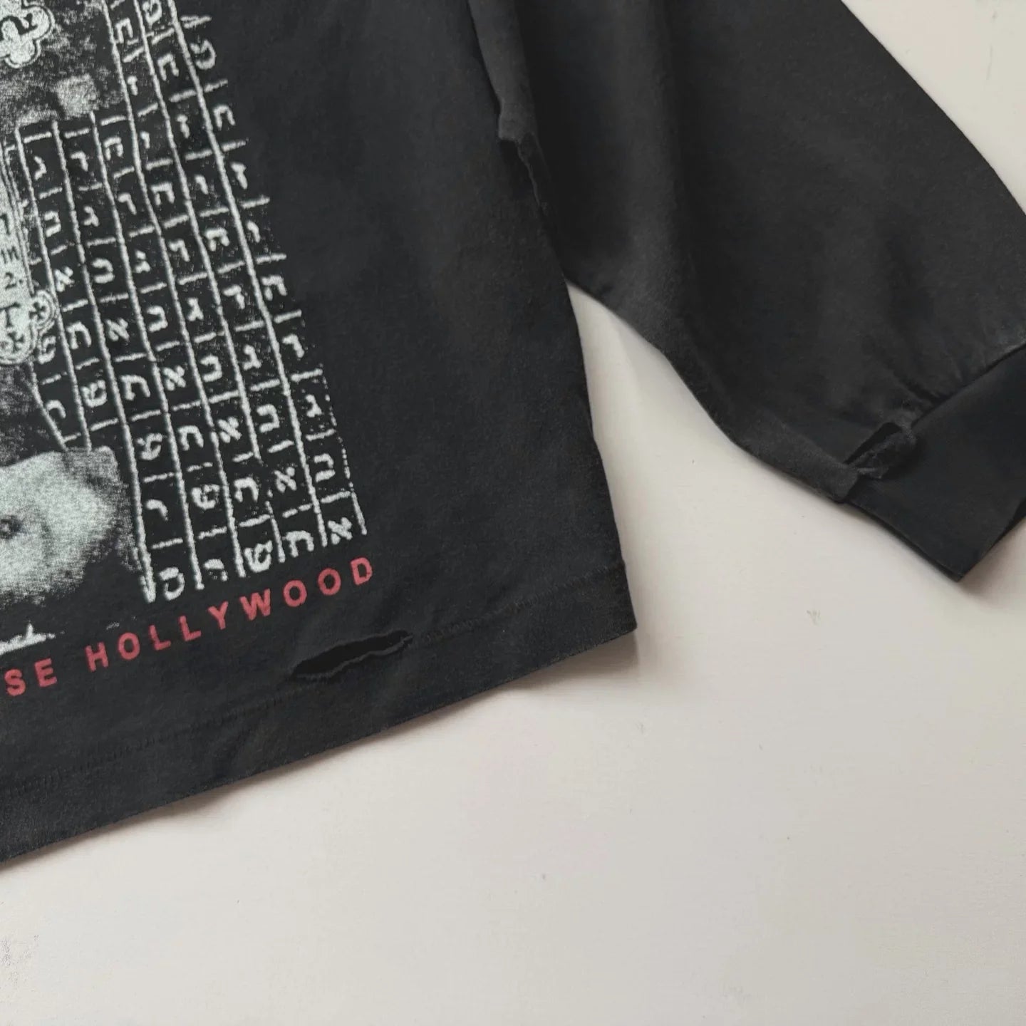 ERD High Street Vintage Washed Distressed Letter Long Tee