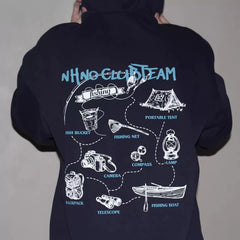 GcBrand Lab AW25 Retro Theme Elements Cartoon Printed Letter Design Hoodie Hoodie Hoodie Hoodie Hoodie
