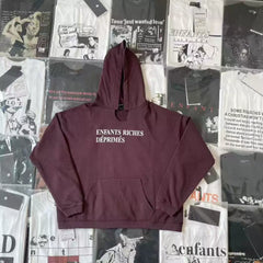 ERD melancholic Washed Fleece Oversized Graphic Hoodie