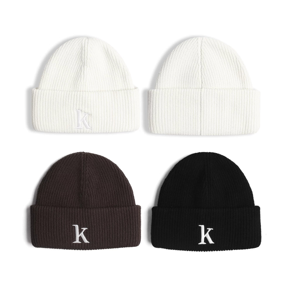 Kith Basic Embroidery K Knitted Hat Winter Warm Trendy Brand Men's and Women's Knitted Baotou Hat Street Couple Cold Hat