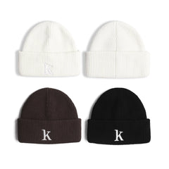 Kith Basic Embroidery K Knitted Hat Winter Warm Trendy Brand Men's and Women's Knitted Baotou Hat Street Couple Cold Hat