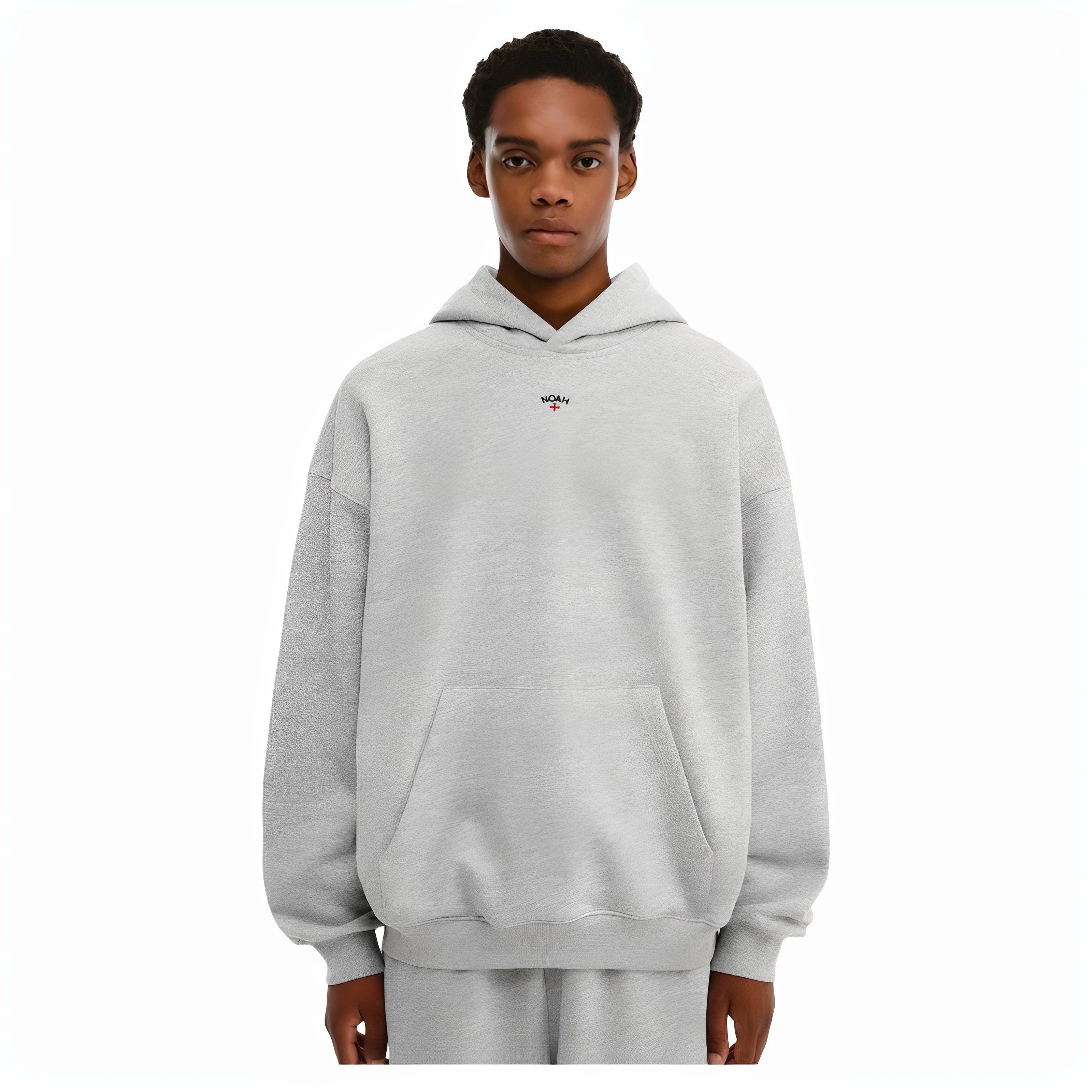NOAH MARS niche trendy brand chest badge embroidered cross American casual loose men's hooded sweatshirt