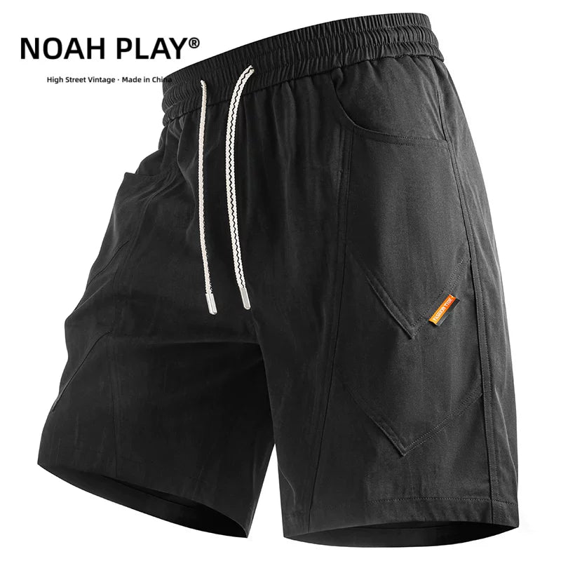 NOAH OLAY retro washed distressed shorts men's loose oversized workwear five quarter pants summer casual sports pants