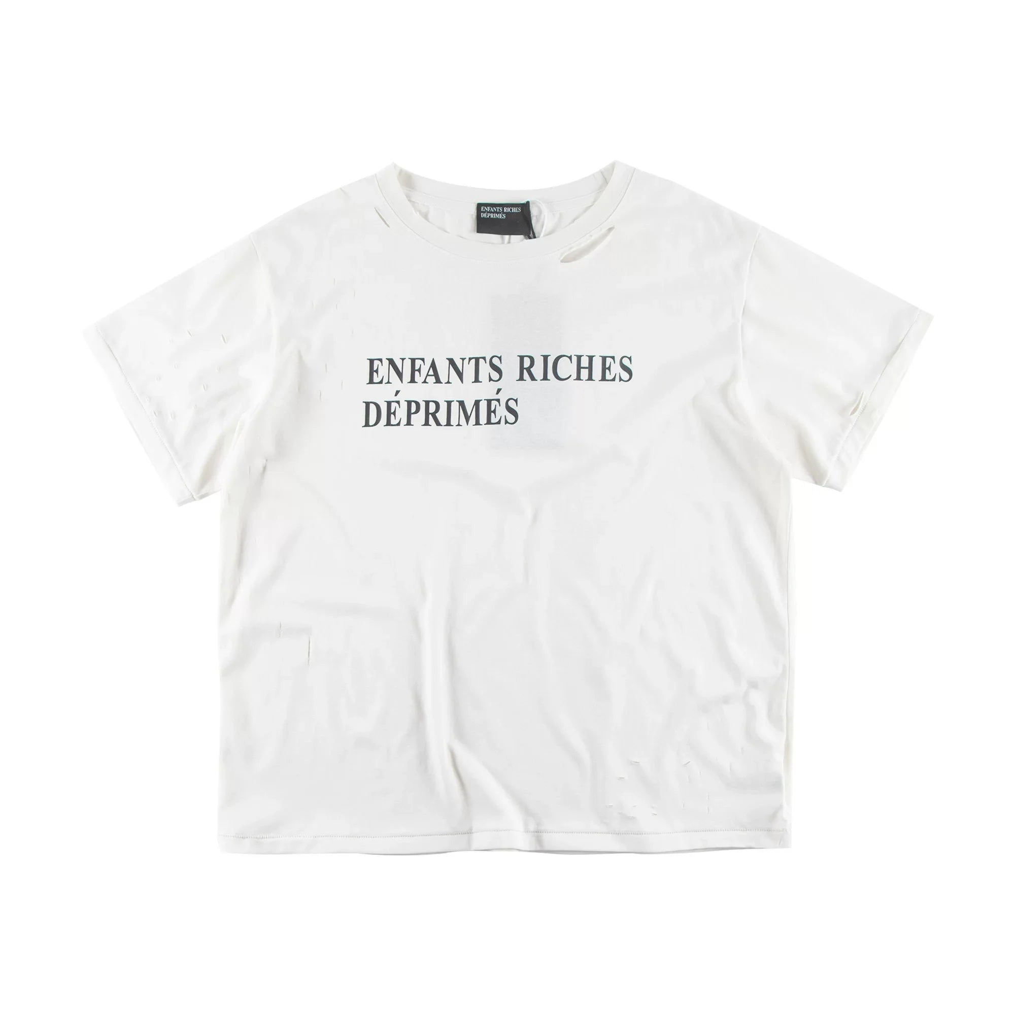 ERD melancholic Oversized Distressed Slogan Graphic Tee