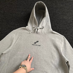 NOAH MARS American casual fashion brand two bar small label loose men's plus velvet couple hoodie hooded sweatshirt