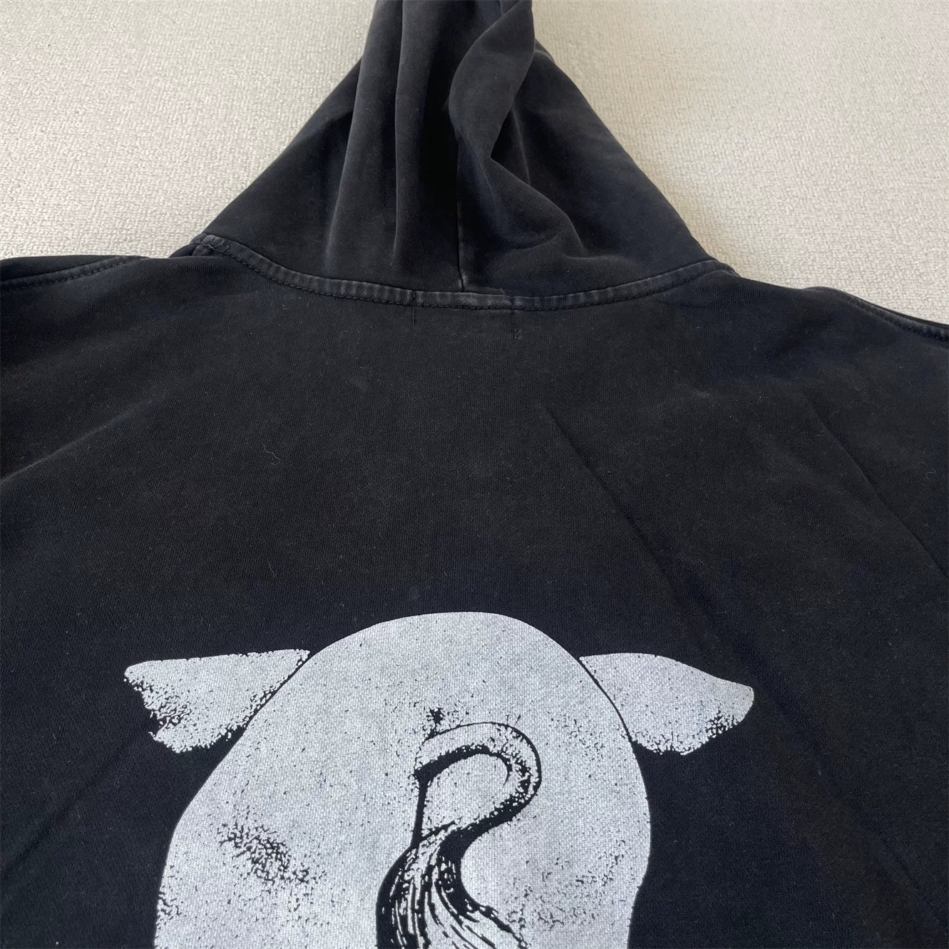 ERD Inspired Pigman Patchwork Fleece Zip Up Hoodie