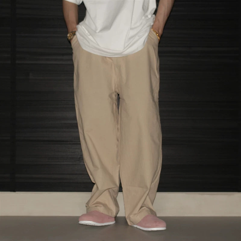 GcBrand Lab AW24 复古主题元素 日系基础款 简约纯色百搭休闲裤