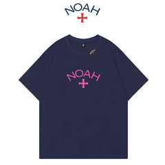 NOAH Summer Classic Black Soul American Trendy Brand Casual Loose Heavy Cotton Couple Short sleeved T-shirt for Men and Women Trendy