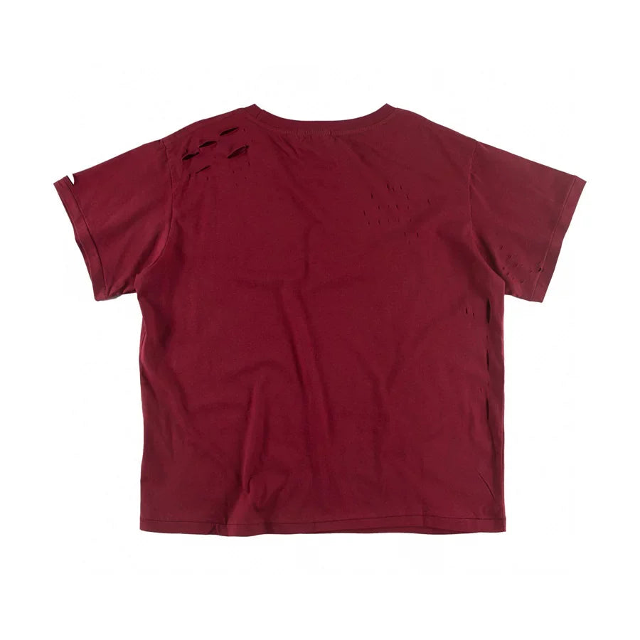 ERD melancholic Oversized Distressed Slogan Graphic Tee