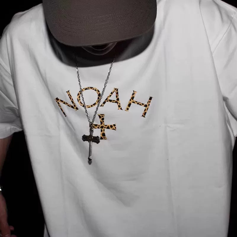 2025新款NOAH十字架印花男女短袖美式潮牌重磅纯棉情侣宽松t恤ins