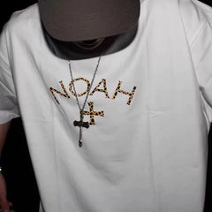 2025新款NOAH十字架印花男女短袖美式潮牌重磅纯棉情侣宽松t恤ins