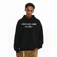 NOAH MARS niche trendy brand New York limited edition American casual couple heavyweight versatile patchwork hooded sweatshirt men
