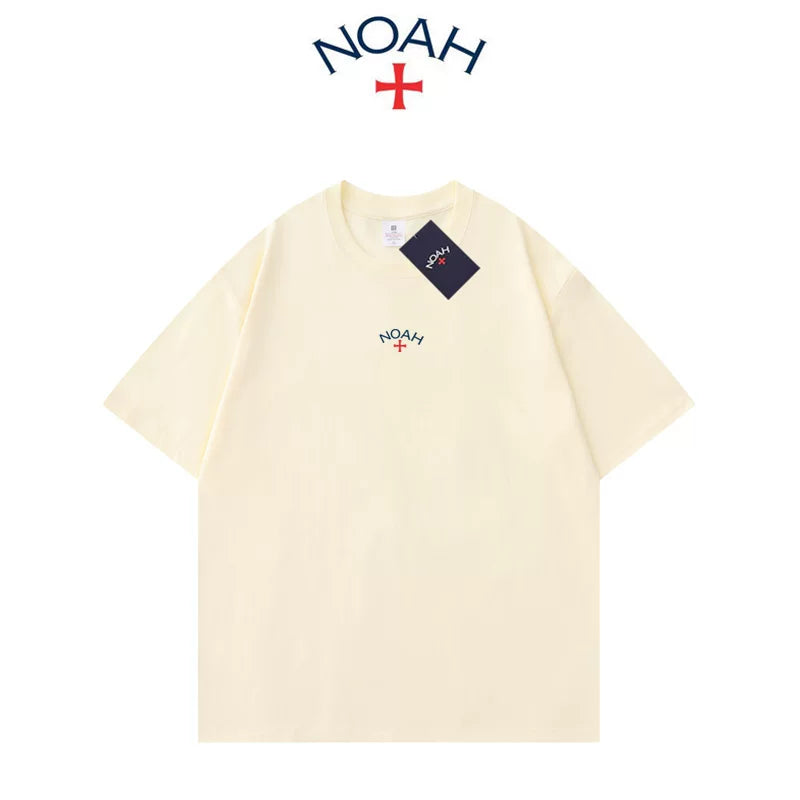 NOAH BWCJ chest cross small label print European and American trendy brand pure cotton casual couple short sleeved T-shirt for men