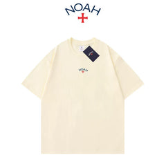 NOAH BWCJ chest cross small label print European and American trendy brand pure cotton casual couple short sleeved T-shirt for men