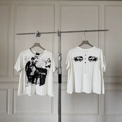 ERD melancholy rich second-generation Cleanfit Boxy White Portrait Tee