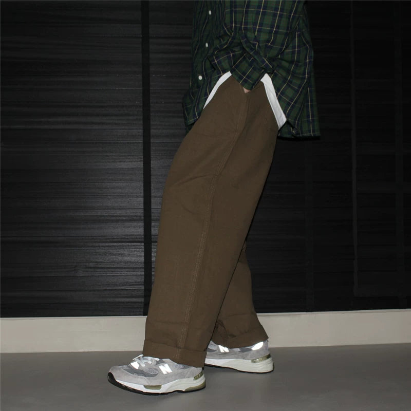 GcBrand Lab AW24 复古主题元素 日系基础款 简约纯色百搭休闲裤