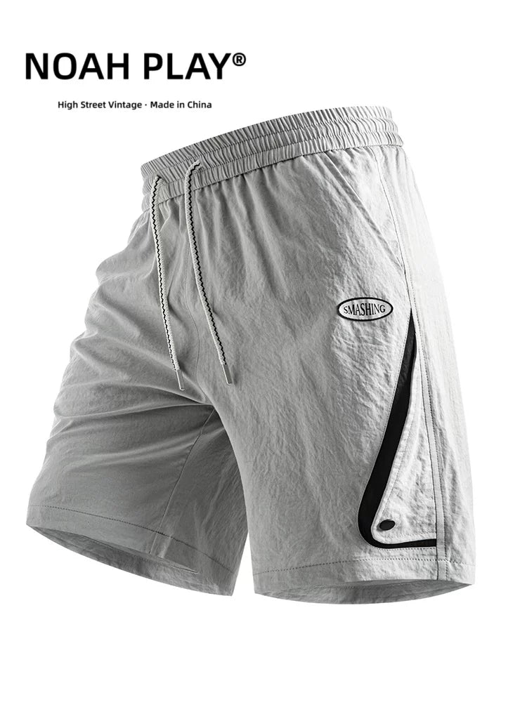 NOAH PLAY workwear shorts for men in summer, thin ice silk style, quick drying, loose fit, plus size, sporty and casual five quarter pants trend