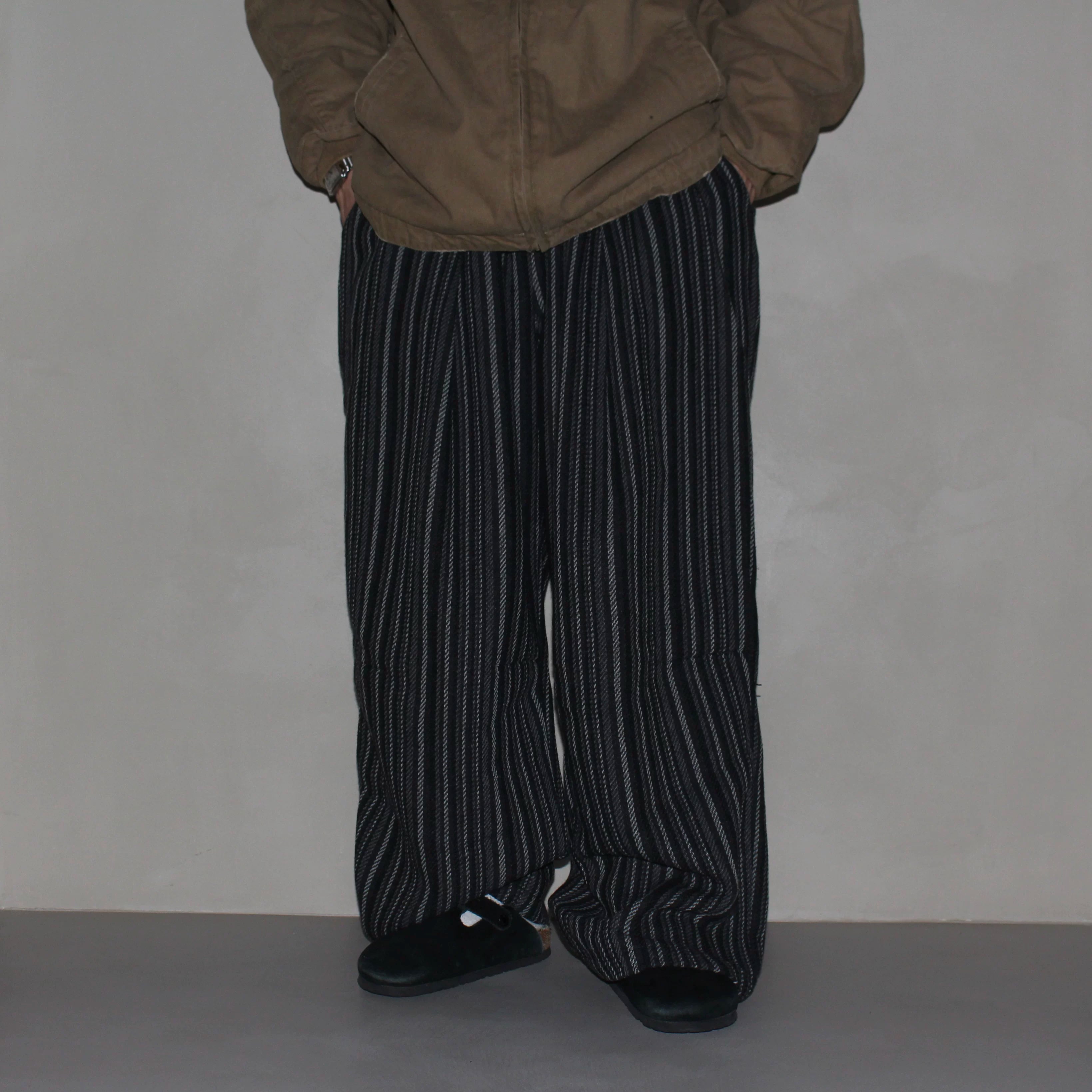 GcBrand Lab AW25 Retro themed elements American casual versatile striped pants Thick woolen pants
