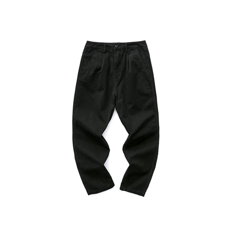 GcBrand Chino Pants American retro new style basic washed tapered casual pants loose pants for men