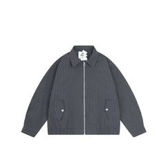 GcBrand Lab Jacket Retro Basic Japanese Simple Casual Collar Jacket Checkered Coat Trendy