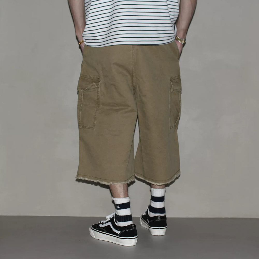 GcBrand Lab SS26 Retro themed elements Japanese casual loose multi pocket workwear men's cropped pants
