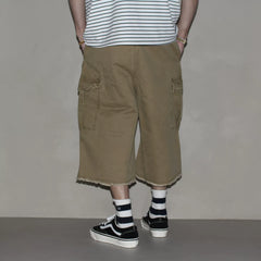 GcBrand Lab SS26 Retro themed elements Japanese casual loose multi pocket workwear men's cropped pants
